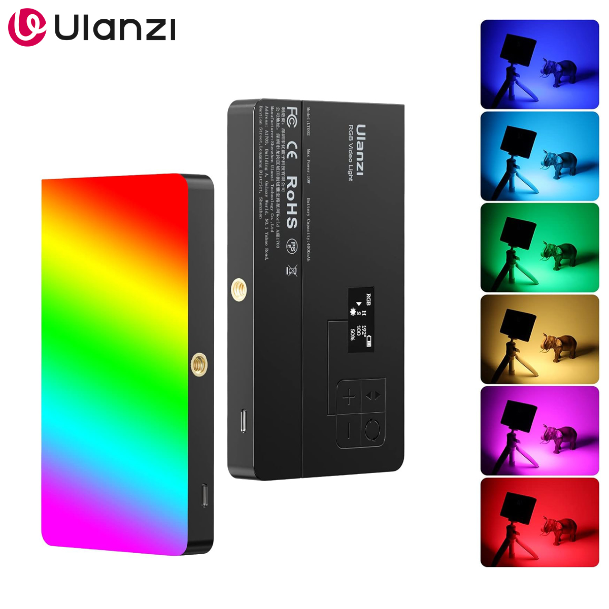 Photography Umbrella Lights - ULANZI LT002 RGB Video Light, Portable
