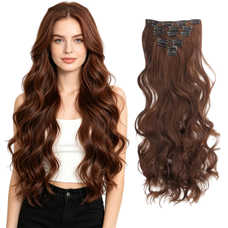 Photography Date - 20inch Long Wavy Hair Extensions, Natural