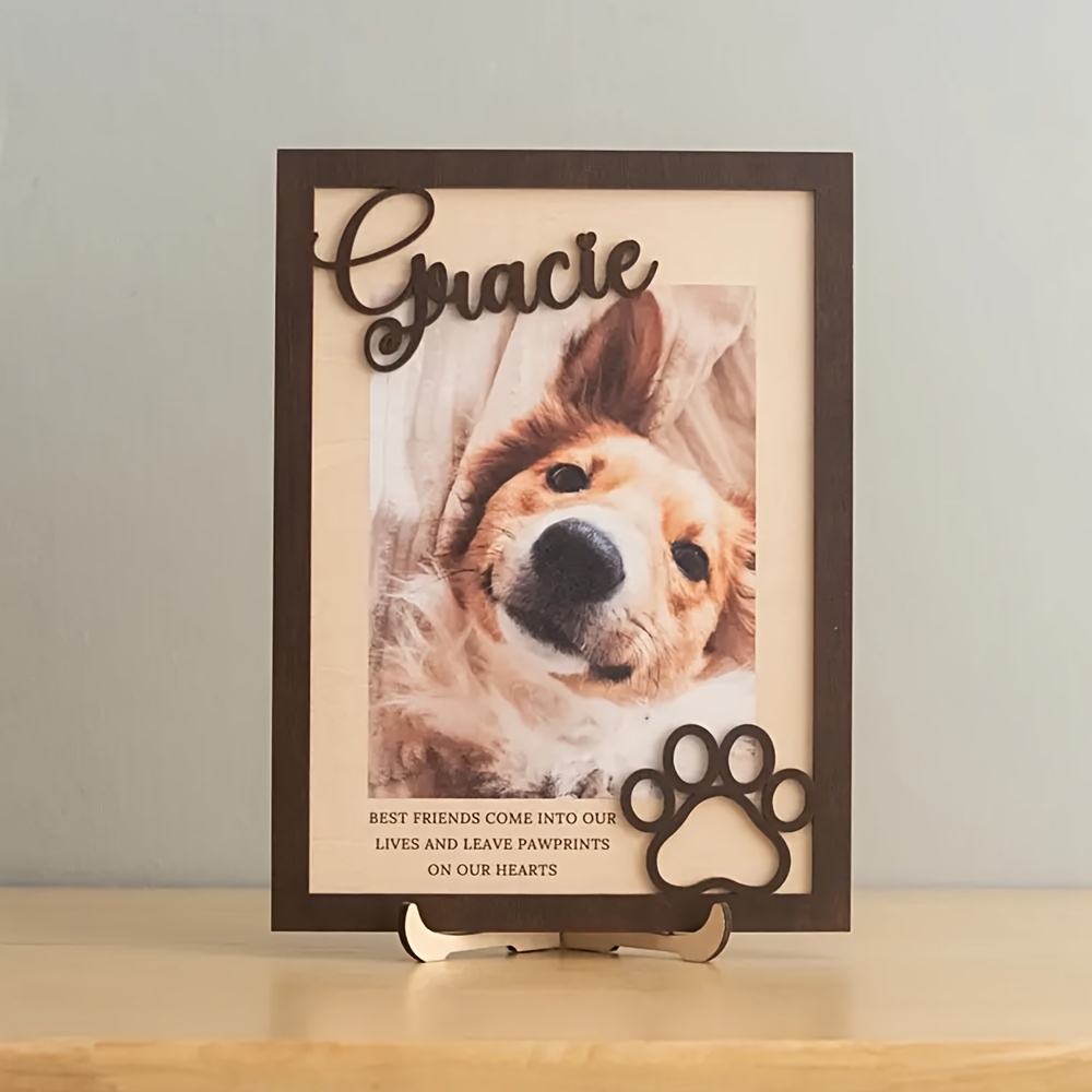 Photography Date - Customizable Personalized Wooden Pet Photo Frame