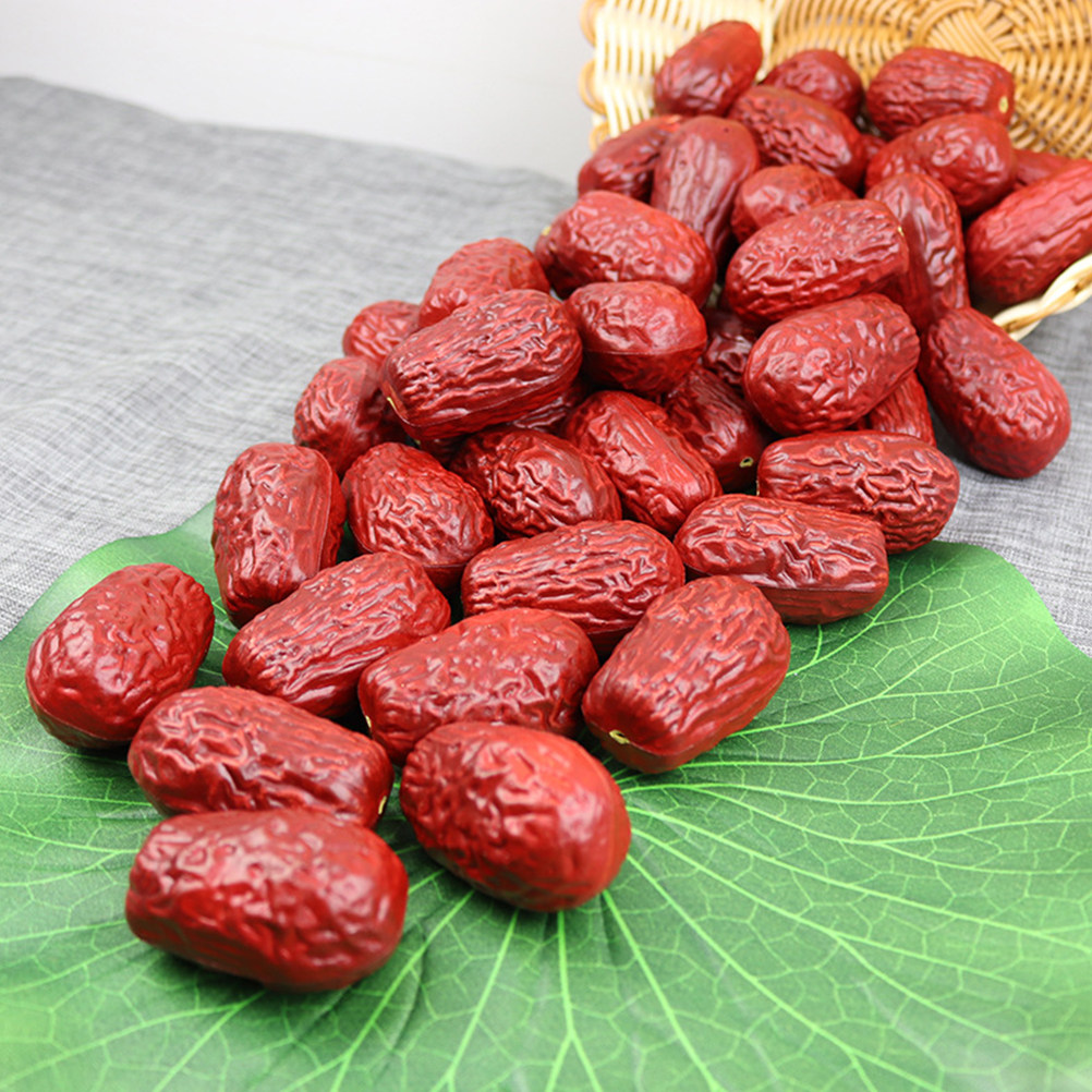 Photography Date - 30Pcs Artificial Red Dates Lifelike Dried