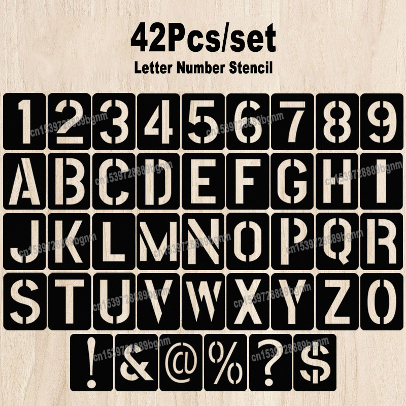 42Pcs Set Reusable Plastic Hol - огляд і ціна Photography Font