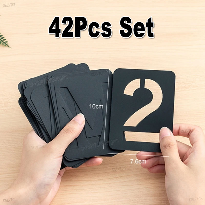 42Pcs Set Reusable Plastic Hol - огляд і ціна Photography Font