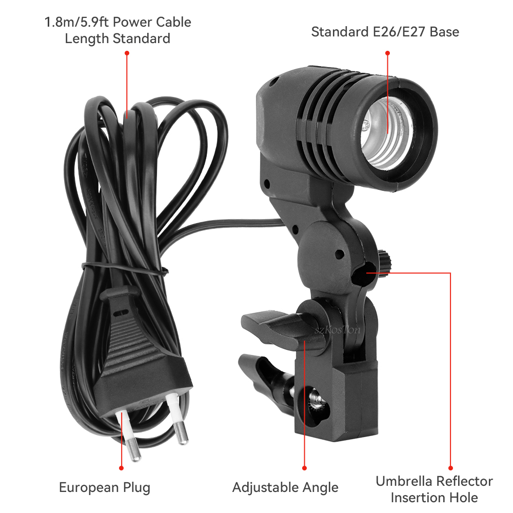 Single Head Bulb Holder E27 So - огляд і ціна Photography Umbrella Lights