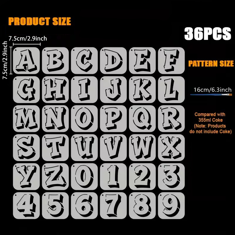 36PCS 2.95 inch Letter and Num - огляд і ціна Photography Font