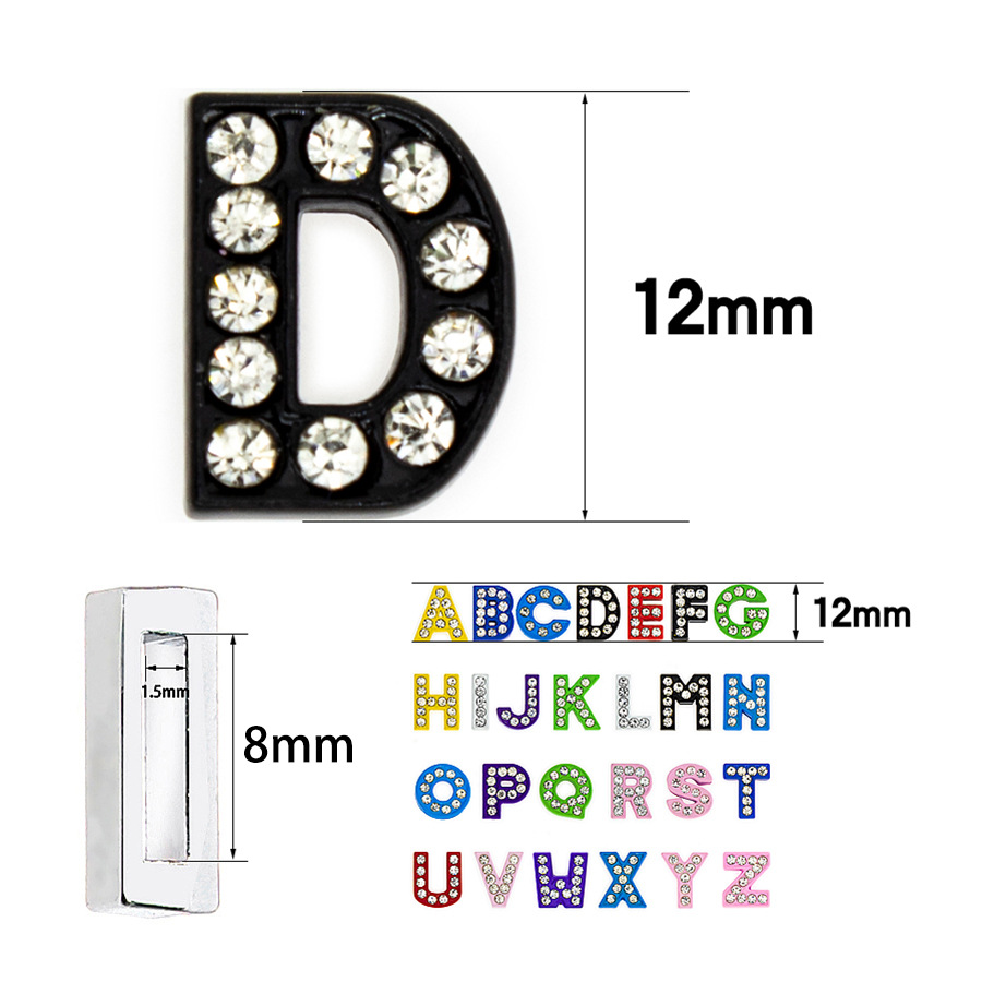 50PC/lot Hole 8MM Slide Letter - огляд і ціна Photography Font